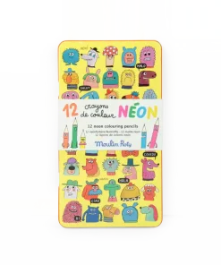 12 crayons de couleur néon Les Schmouks – Moulin Roty