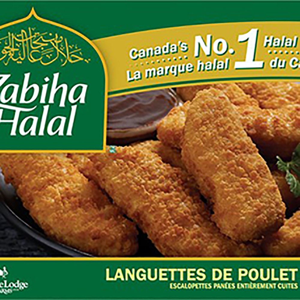 Languettes de poulet cuites – Zabiha Halal – 800 g