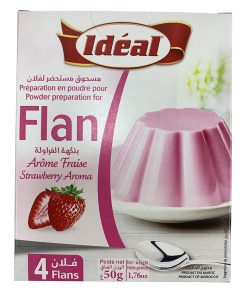 Poudre pour flan – Arôme fraise – Idéal – 50 g