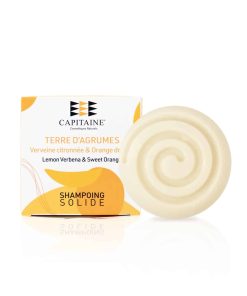 Shampoing solide – Cheveux normaux – Terre d&rsquo;agrumes 85g CAPITAINE