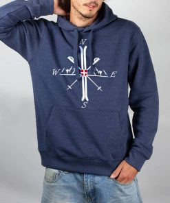 PROMO SWEAT HOMME : MONTAGNE SKI BOUSSOLE-BLEU JEAN-5XL