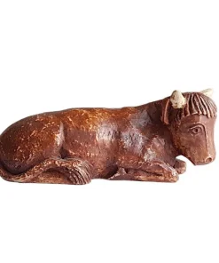 Artisanat de Bethleem – Petite crèche polychrome – Boeuf