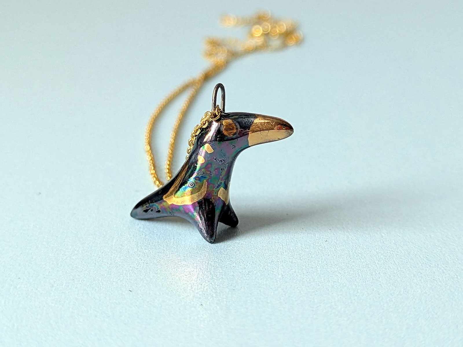 Porcelain Pendant – Raven