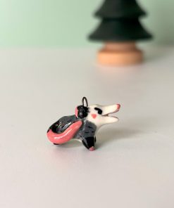 Porcelain Pendant : Opossum Screaming