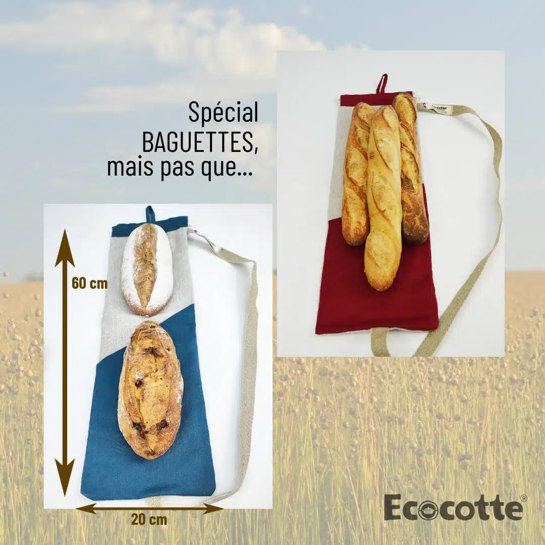Sac à pain réutilisable en lin – Fabriqué en France – Ecocotte - Image 9
