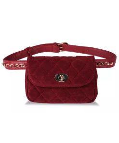 Sac Ceinture Rouge Daim SYANA