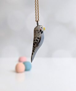 Ceramics Budgie Pendant – Blue and white